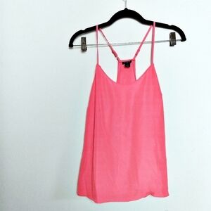 J. Crew Factory Silky Coral Racerback Spaghetti Strap Cami Size 2